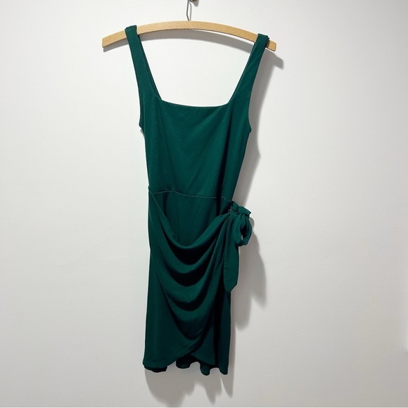 Wilfred Aritzia New Saturn Mini Dress Aventurine Green Size Small Sarong Wrap - Picture 2 of 11